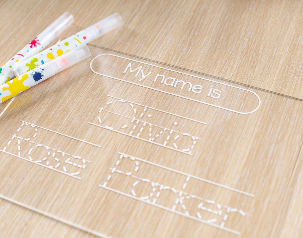 "My Name is" - Write & Learn Acrylic Board-Ma Petite