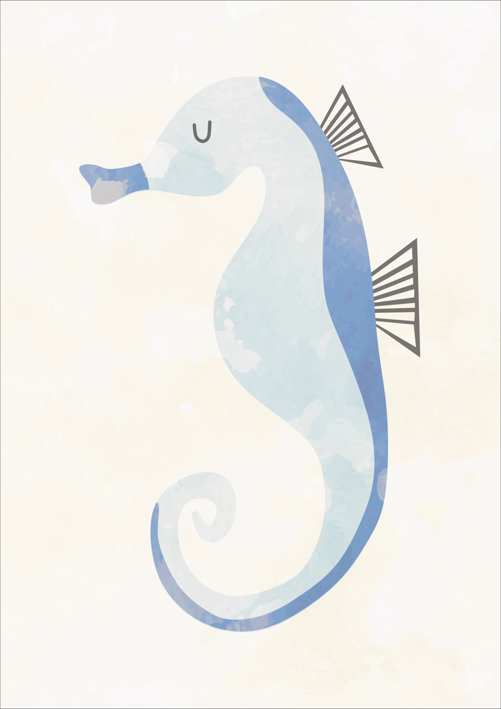 Ocean Seahorse - Wall Art Print