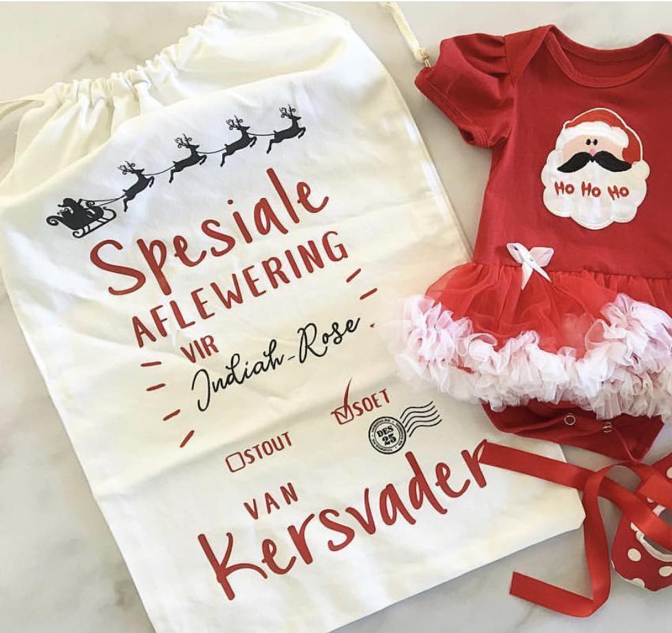 Personalised Santa Christmas Bag - Afrikaans
