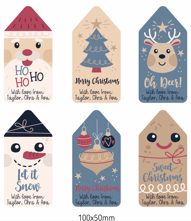Personalised Christmas Gift Stickers - Ho Ho Ho