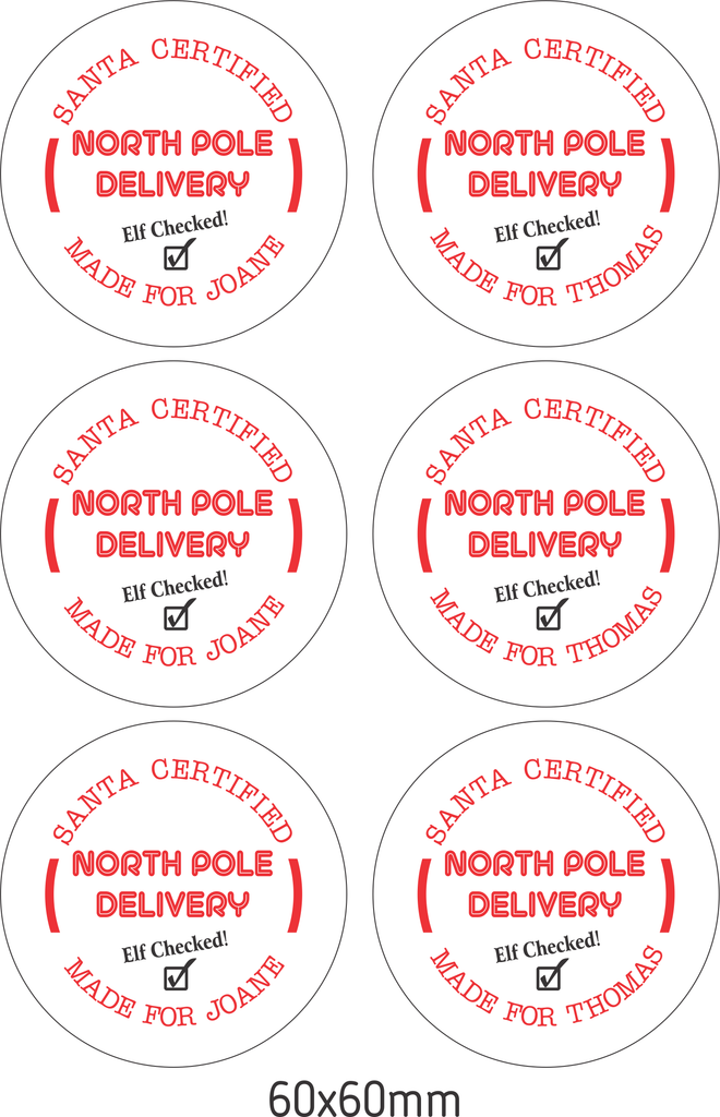 Personalised Christmas Gift Stickers - North Pole Delivery
