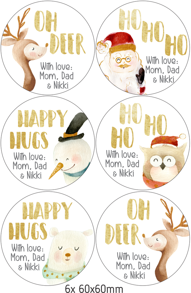 Personalised Christmas Gift Stickers - Oh Deer-Ma Petite