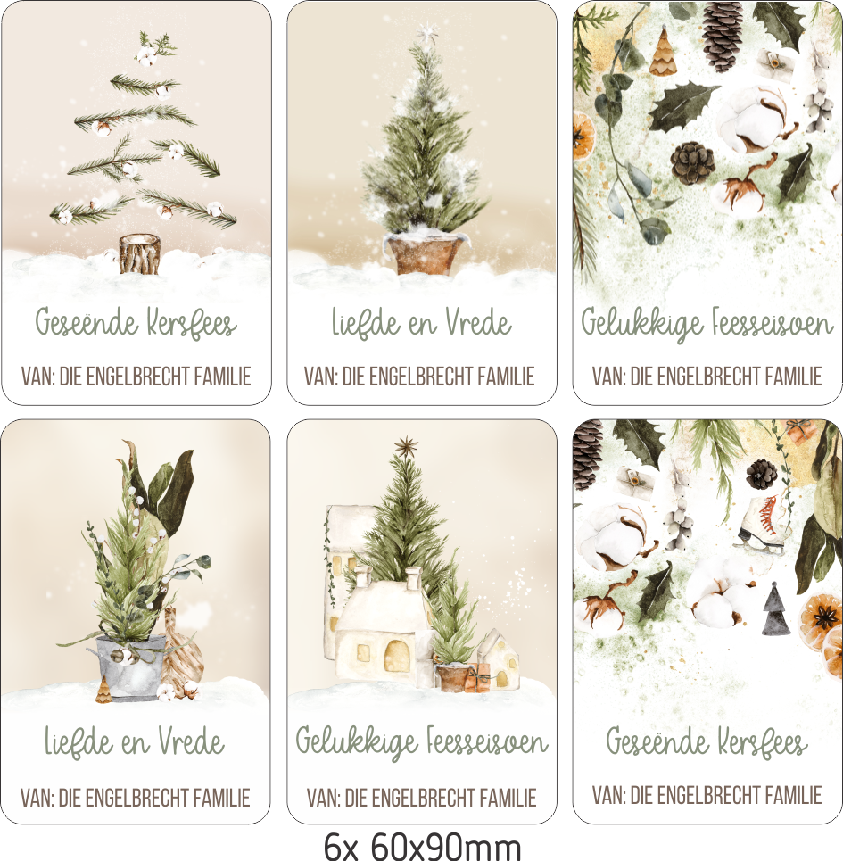 Personalised Christmas Gift Stickers - Winter Wonderland-Ma Petite