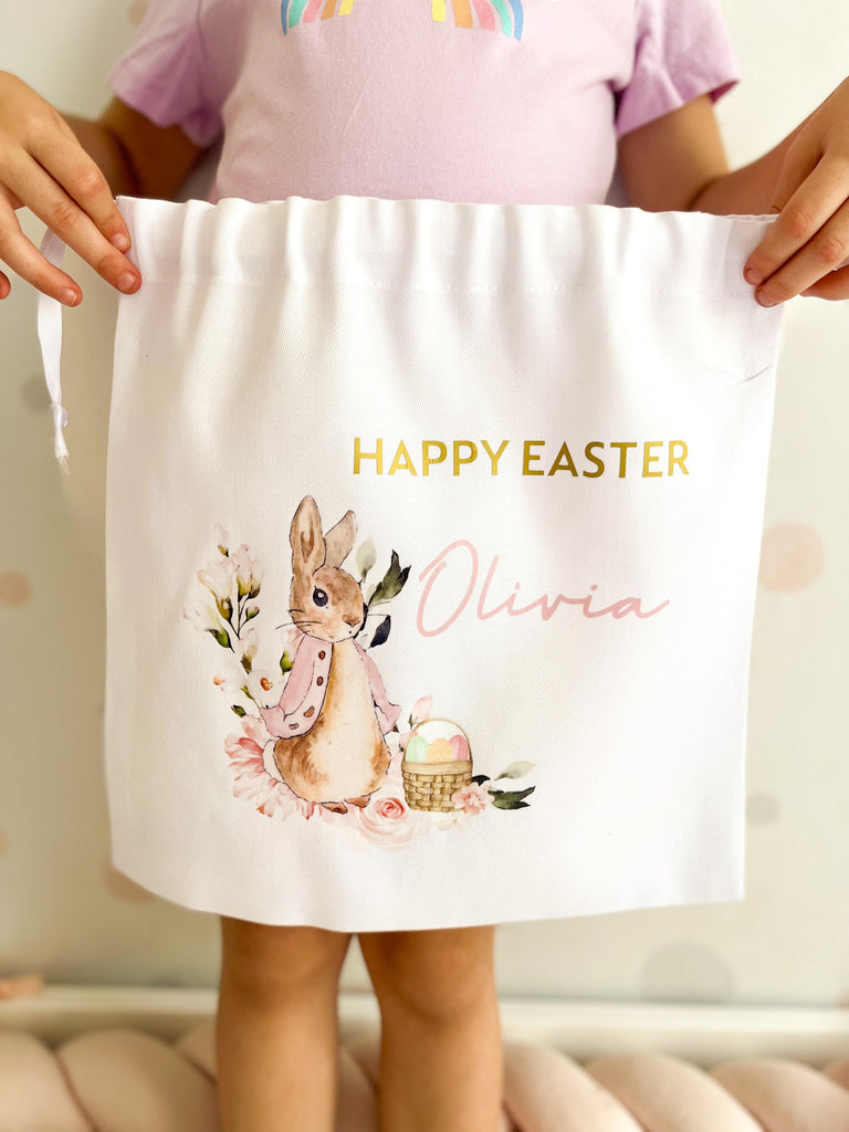 Personalised Easter Bag - Pink-Ma Petite