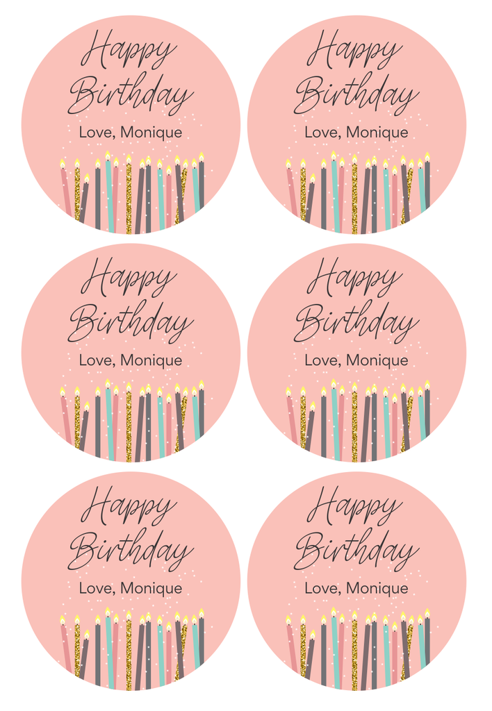 Personalised Gift Stickers - Blush Candles-gift stickers-Ma Petite