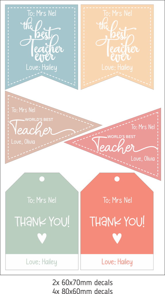 Personalised Gift Stickers - Bunting-gift stickers-Ma Petite