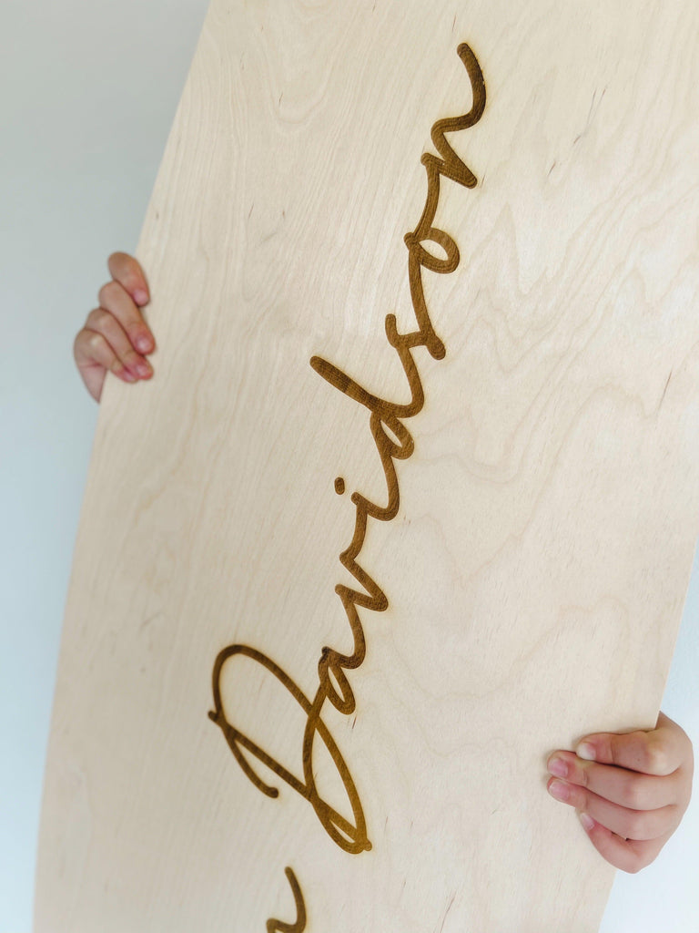 Personalised Wooden Surfboard - Engraved-Ma Petite