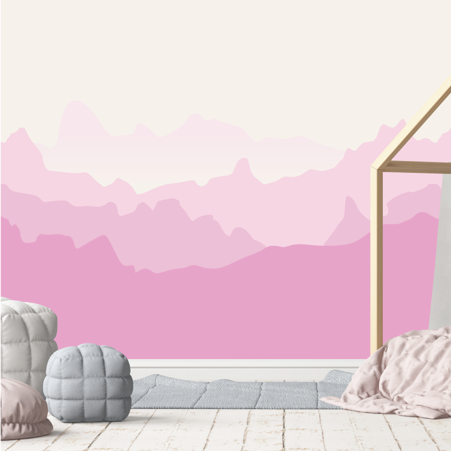Pink Mountain Peaks Wallpaper