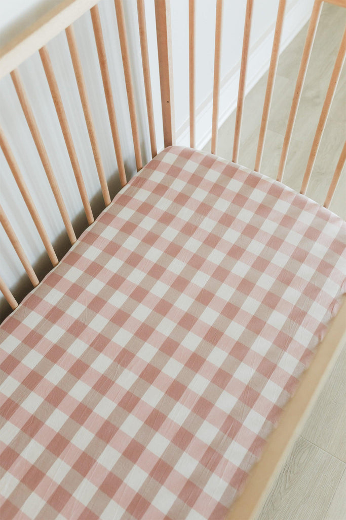 Pretty In Pink Cotton Cot Fitted Sheet-Linens & Bedding-Ma Petite