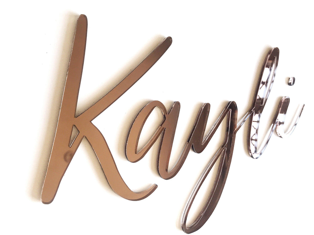 Rose Gold Acrylic Name Plaque