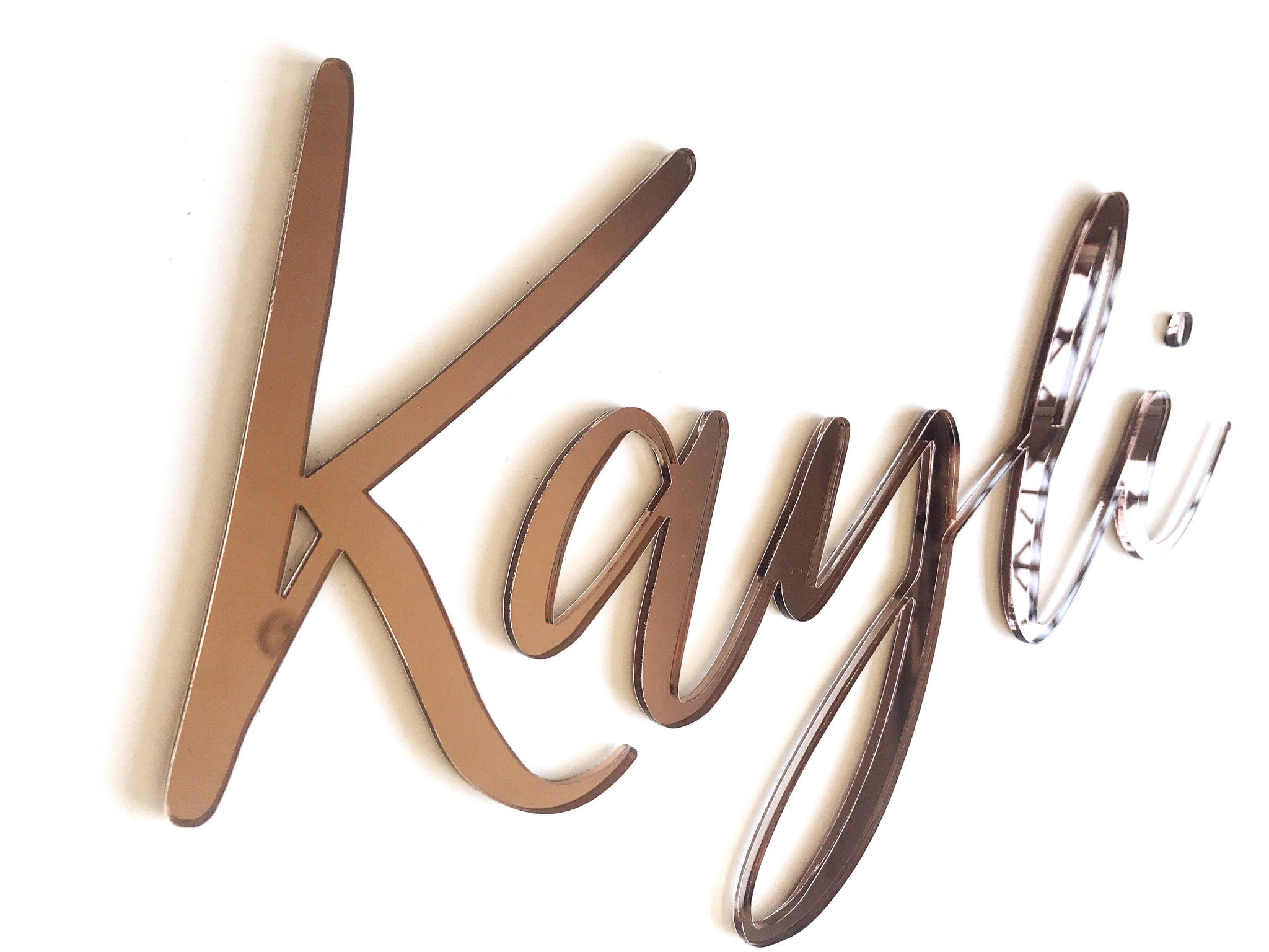 Rose Gold Acrylic Name Plaque - Main Image