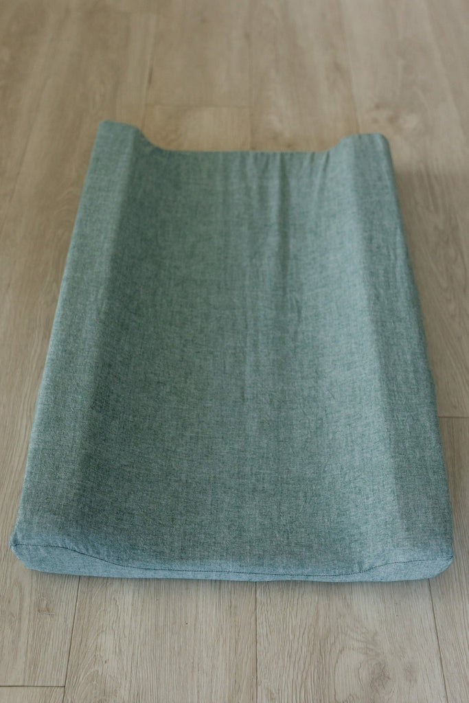 Sage Washed Cotton Changing Mat Cover-Changing Mat Cover-Ma Petite