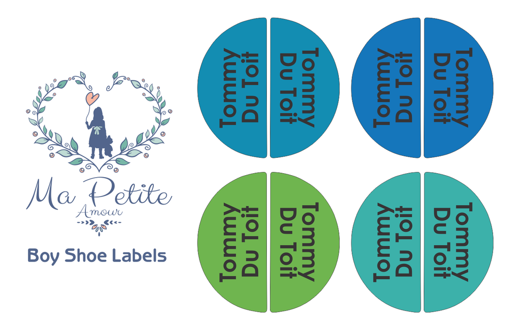 Shoe labels - (Blue tones)-school labels-Ma Petite