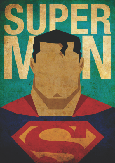 Superman Wall Art Print-Posters, Prints, & Visual Artwork-Ma Petite