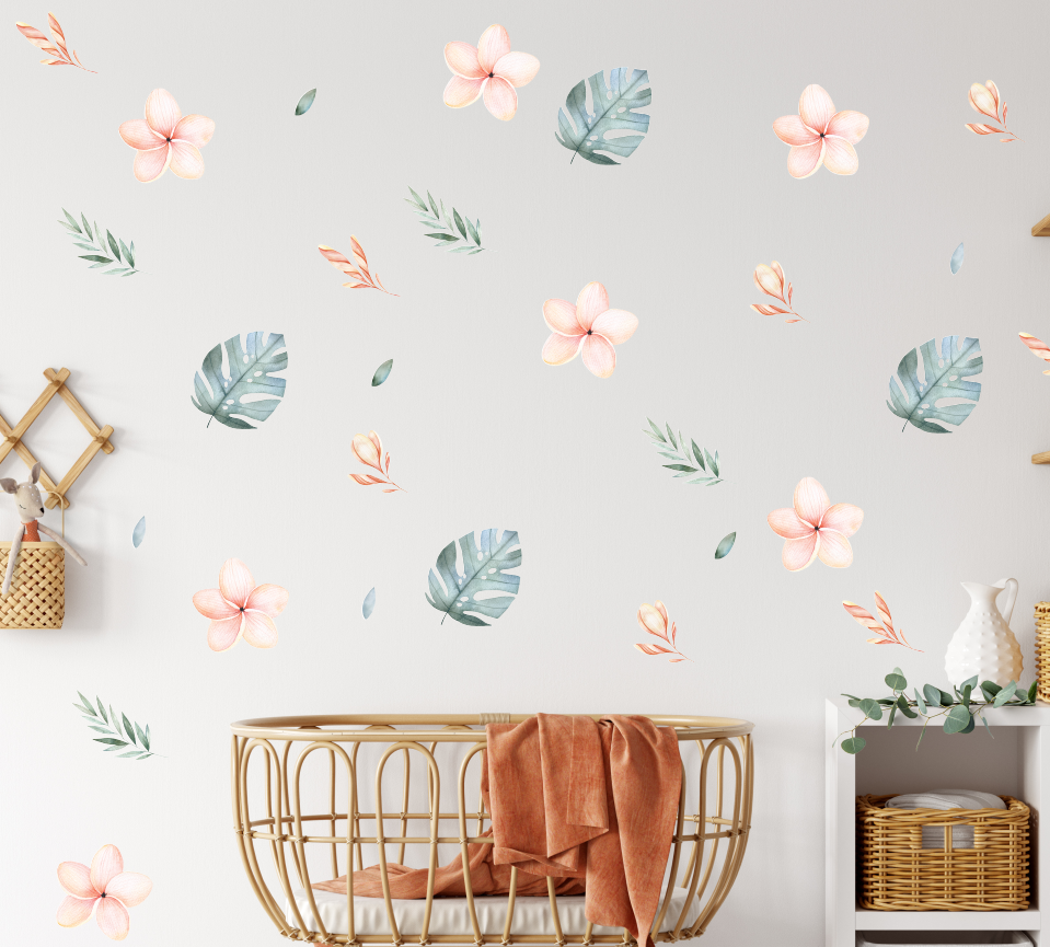 Tropical Floral wall stickers