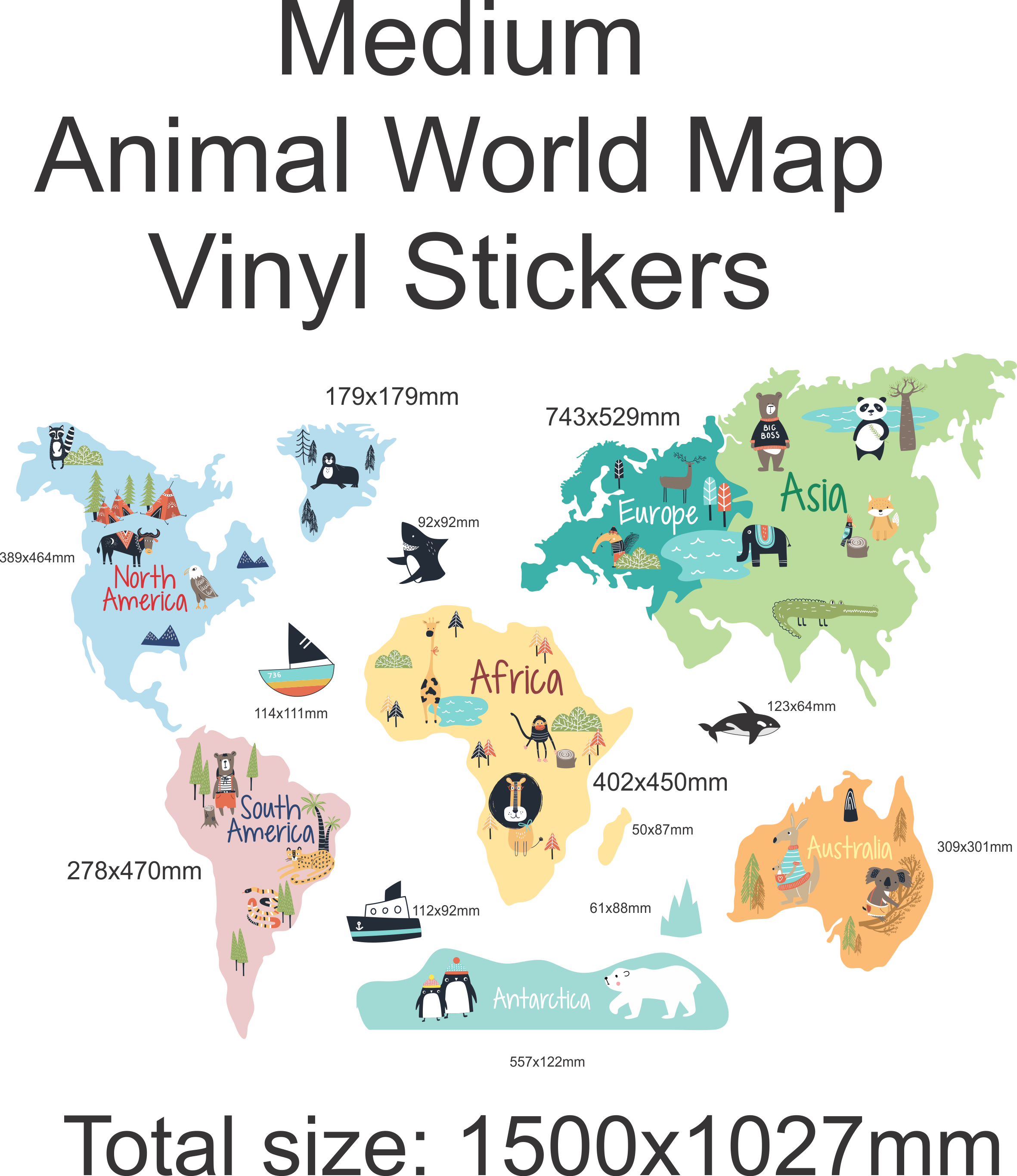 World Map wall stickers – Ma Petite
