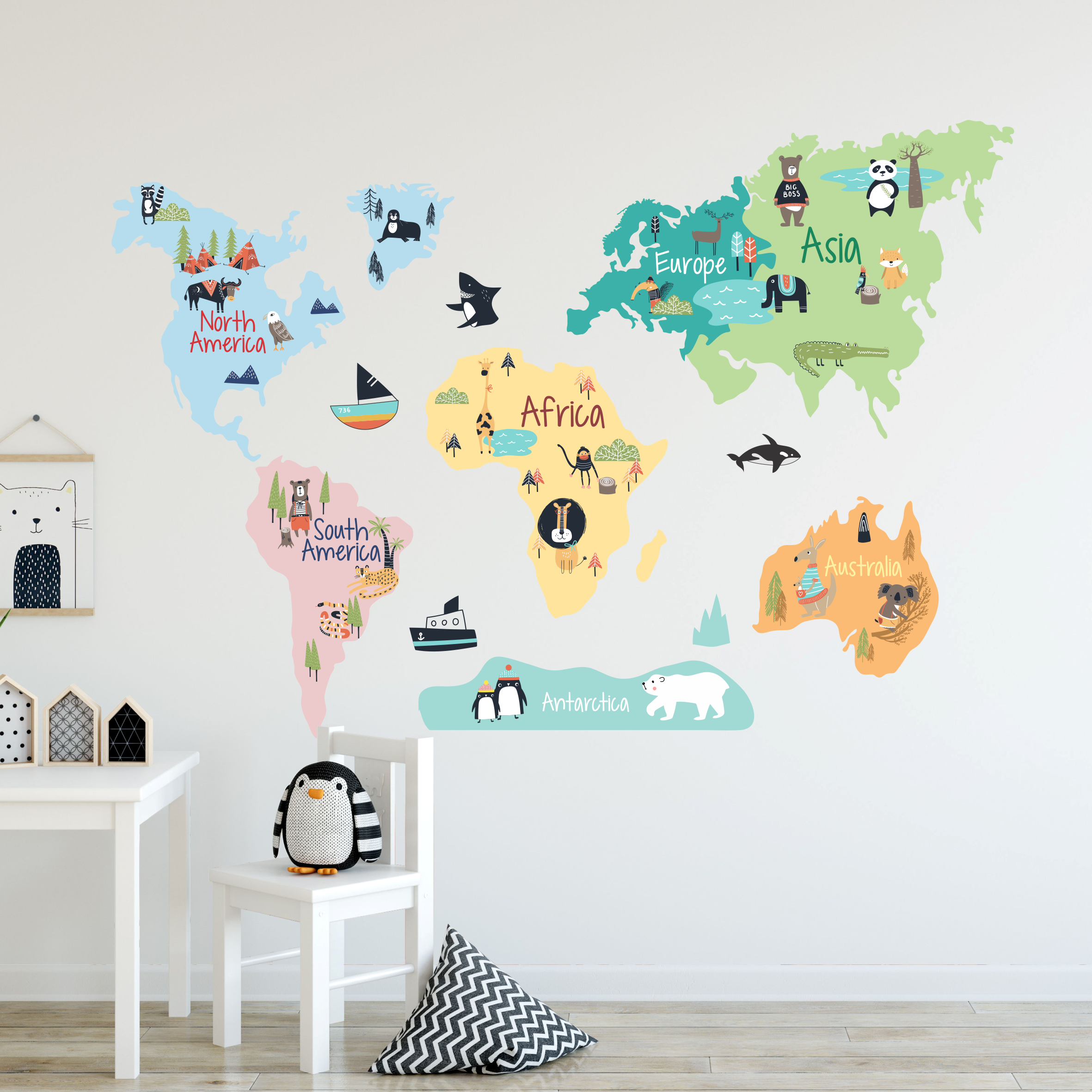 World Map wall stickers – Ma Petite
